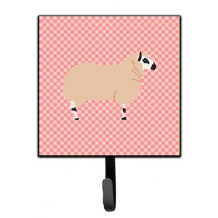 Carolines Treasures Kerry Hill Sheep Pink Check Leash or Key Holder BB7979SH4